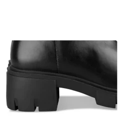 Bottes NOIR Femme CUIR Motif Uni Fermeture éclair