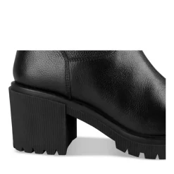 Bottes NOIR Femme CUIR Motif Uni Fermeture éclair