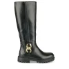 Bottes NOIR Femme Motif Chaîne Fermeture éclair