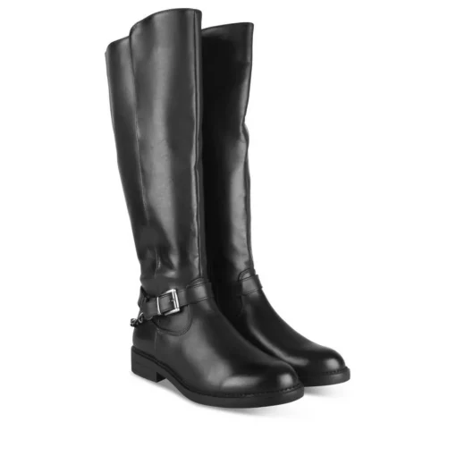 Bottes NOIR Femme Motif Chaîne Fermeture éclair