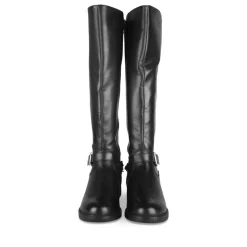Bottes NOIR Femme Motif Chaîne Fermeture éclair