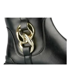 Bottes NOIR Femme Motif Chaîne Fermeture éclair