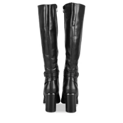 Bottes NOIR Femme Motif Chaîne Fermeture éclair
