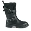 Bottes NOIR Femme Motif Uni Fermeture éclair