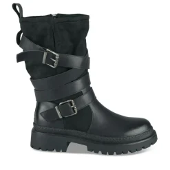 Bottes NOIR Femme Motif Uni Fermeture éclair