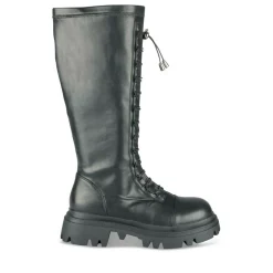 Bottes NOIR Femme Motif Uni Fermeture éclair