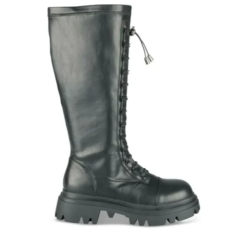 Bottes NOIR Femme Motif Uni Fermeture éclair