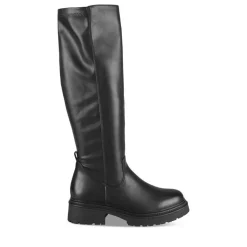 Bottes NOIR Femme Motif Uni Fermeture éclair