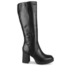 Bottes NOIR Femme Motif Uni Fermeture éclair