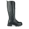 Bottes NOIR Femme Motif Uni Lacets