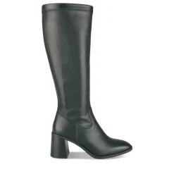 Bottes NOIR Femme Motif Uni Fermeture éclair
