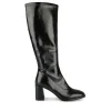 Bottes NOIR Femme Motif Uni Fermeture éclair