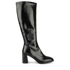 Bottes NOIR Femme Motif Uni Fermeture éclair
