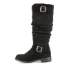 Bottes NOIR Femme Motif Uni Fermeture éclair