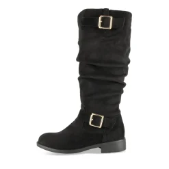 Bottes NOIR Femme Motif Uni Fermeture éclair