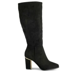 Bottes NOIR Femme Motif Uni Fermeture éclair