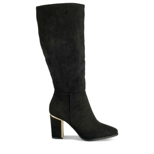 Bottes NOIR Femme Motif Uni Fermeture éclair