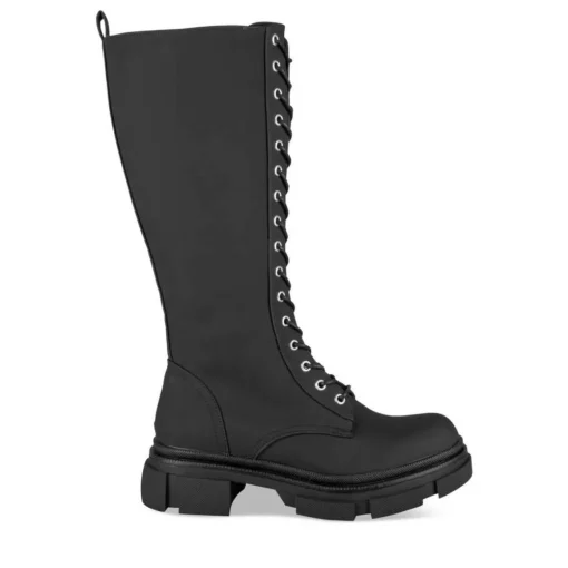 Bottes NOIR Femme Motif Uni Fermeture éclair
