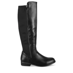 Bottes NOIR Femme Motif Uni Fermeture éclair