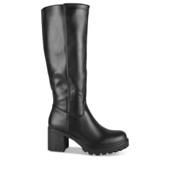 Bottes NOIR Femme Motif Uni Fermeture éclair