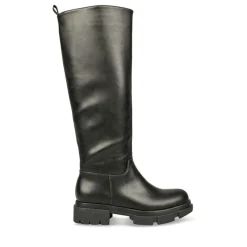 Bottes NOIR Femme Motif Uni A Enfiler