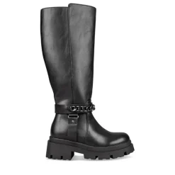 Bottes NOIR Femme Motif Uni Fermeture éclair