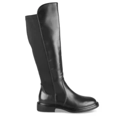 Bottes NOIR Femme Motif Uni A Enfiler