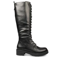 Bottes NOIR Femme Motif Uni Fermeture éclair