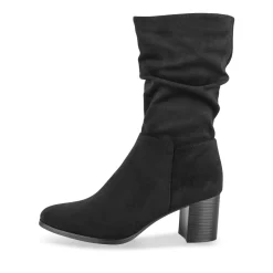 Bottes NOIR Femme Motif Uni A Enfiler