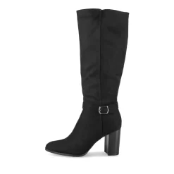 Bottes NOIR Femme Motif Uni A Enfiler