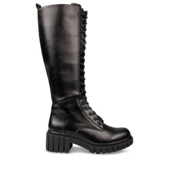 Bottes NOIR Femme Motif Uni Fermeture éclair