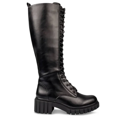 Bottes NOIR Femme Motif Uni Fermeture éclair