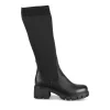 Bottes NOIR Femme Motif Uni A Enfiler