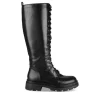 Bottes NOIR Femme Motif Uni Lacets