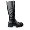 Bottes NOIR Femme Motif Uni Fermeture éclair