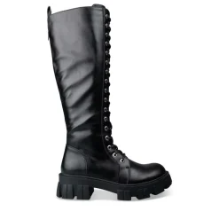 Bottes NOIR Femme Motif Uni Fermeture éclair