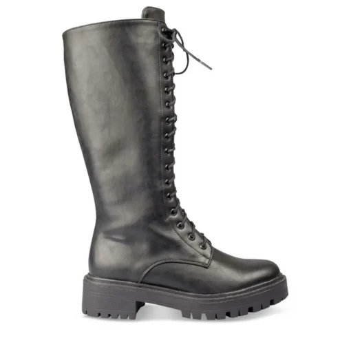 Bottes NOIR Femme Motif Uni Fermeture éclair
