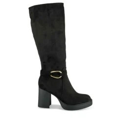 Bottes NOIR Femme Motif Uni Fermeture éclair