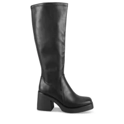 Bottes NOIR Femme Motif Uni Fermeture éclair