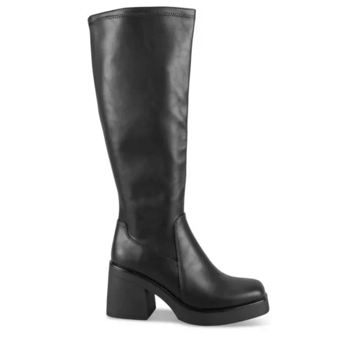 Bottes NOIR Femme Motif Uni Fermeture éclair