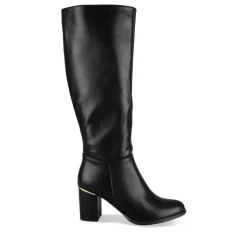 Bottes NOIR Femme Motif Uni Fermeture éclair