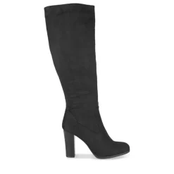 Bottes NOIR Femme Motif Uni Fermeture éclair