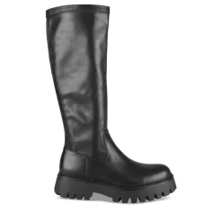Bottes NOIR Femme Motif Uni Fermeture éclair