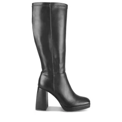 Bottes NOIR Femme Motif Uni Fermeture éclair