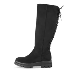 Bottes NOIR Femme Motif Uni Lacets