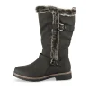 Bottes NOIR Femme Motif Uni A Enfiler