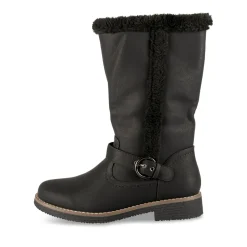 Bottes NOIR Femme Motif Uni A Enfiler