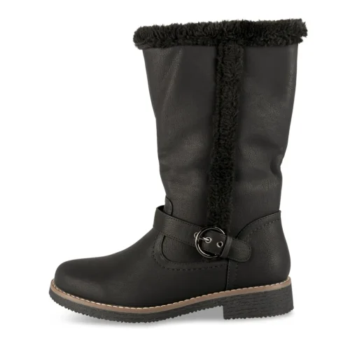 Bottes NOIR Femme Motif Uni A Enfiler