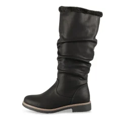 Bottes NOIR Femme Motif Uni A Enfiler