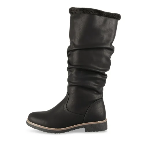 Bottes NOIR Femme Motif Uni A Enfiler